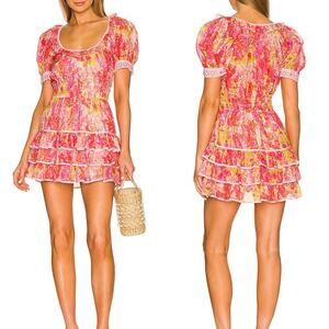 NWOT LoveShackFancy Safiya Dress in Swaying Coral.